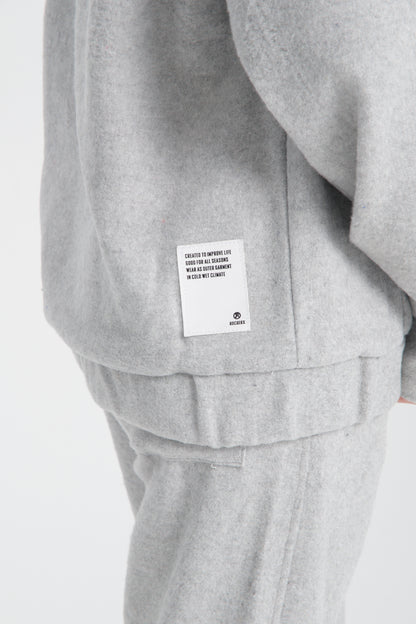 R-5673-4283 Unisex Hooded Tracksuit Set with Kangaroo Pocket – Grey