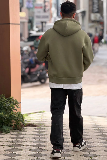 X-4004 Unisex Premium Heavyweight Zip-Up Hoodie – Olive Green