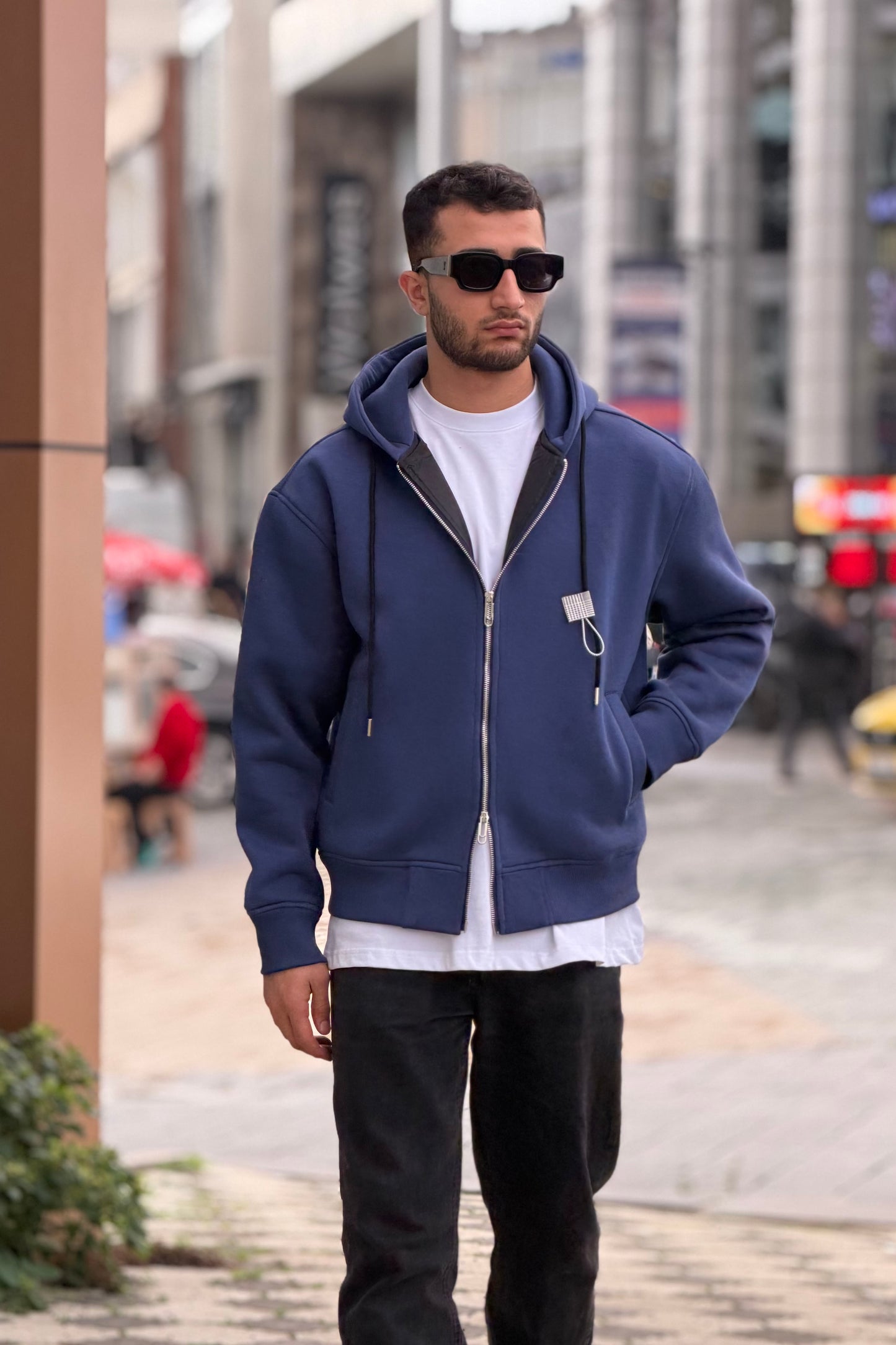 X-4004 Unisex Premium Heavyweight Zip-Up Hoodie – Midnight Blue