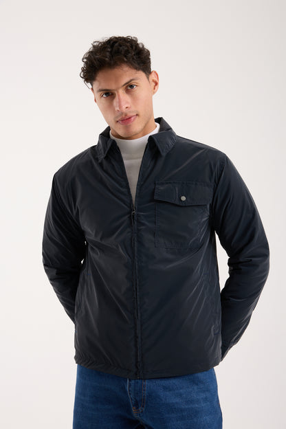 X-2020 Quilted Lined Zip Jacket – Navy