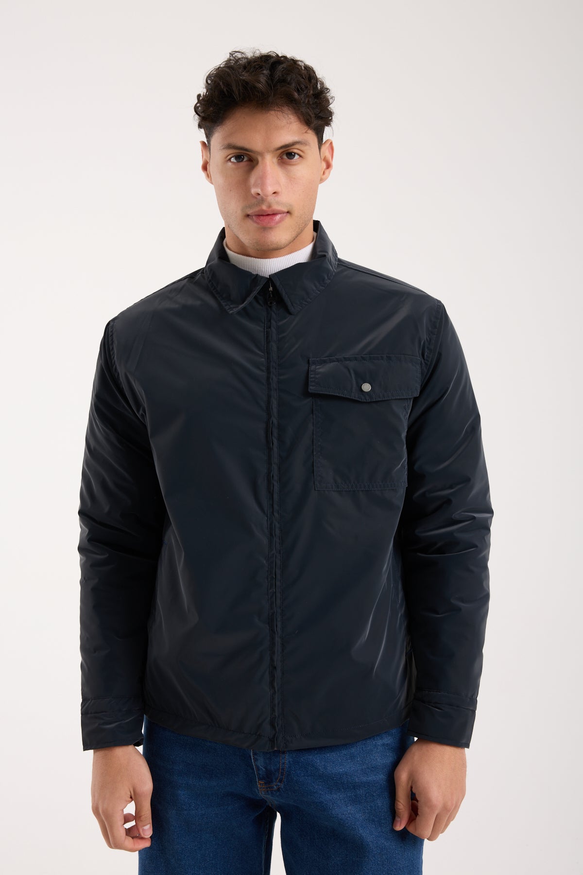X-2020 Quilted Lined Zip Jacket – Navy