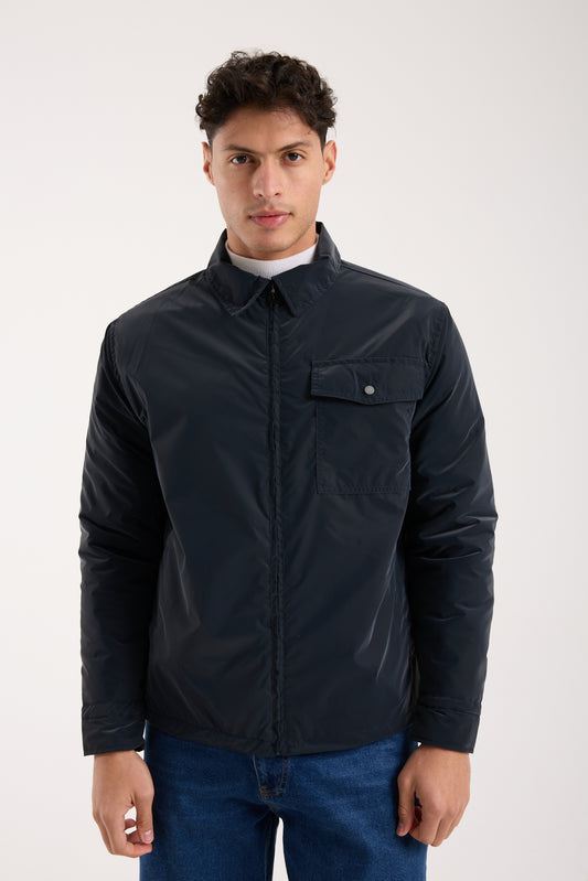 X-2020 Quilted Lined Zip Jacket – Navy