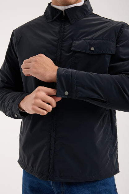 X-2020 Quilted Lined Zip Jacket – Navy
