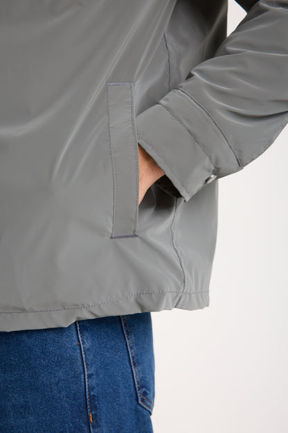 X-2020 Quilted Lined Zip Jacket – Grey