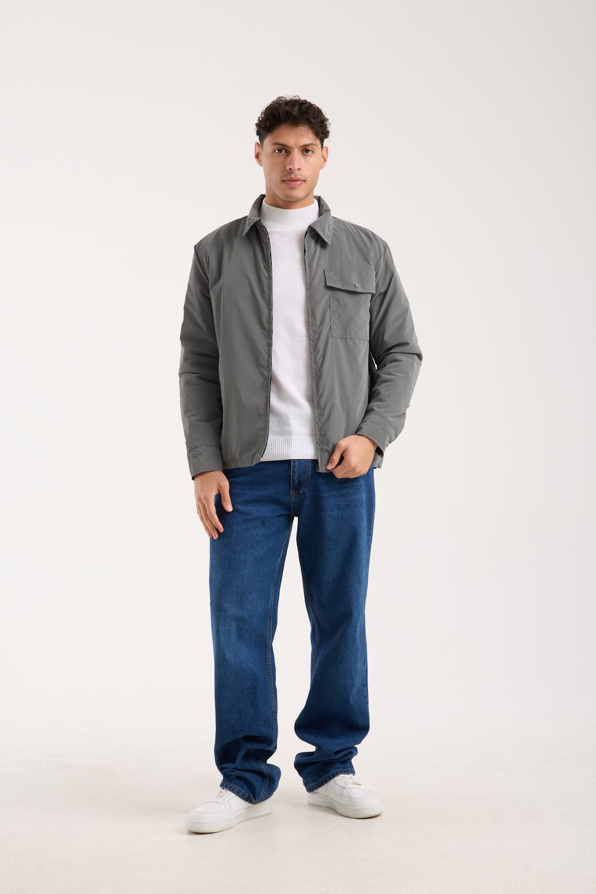 X-2020 Quilted Lined Zip Jacket – Grey