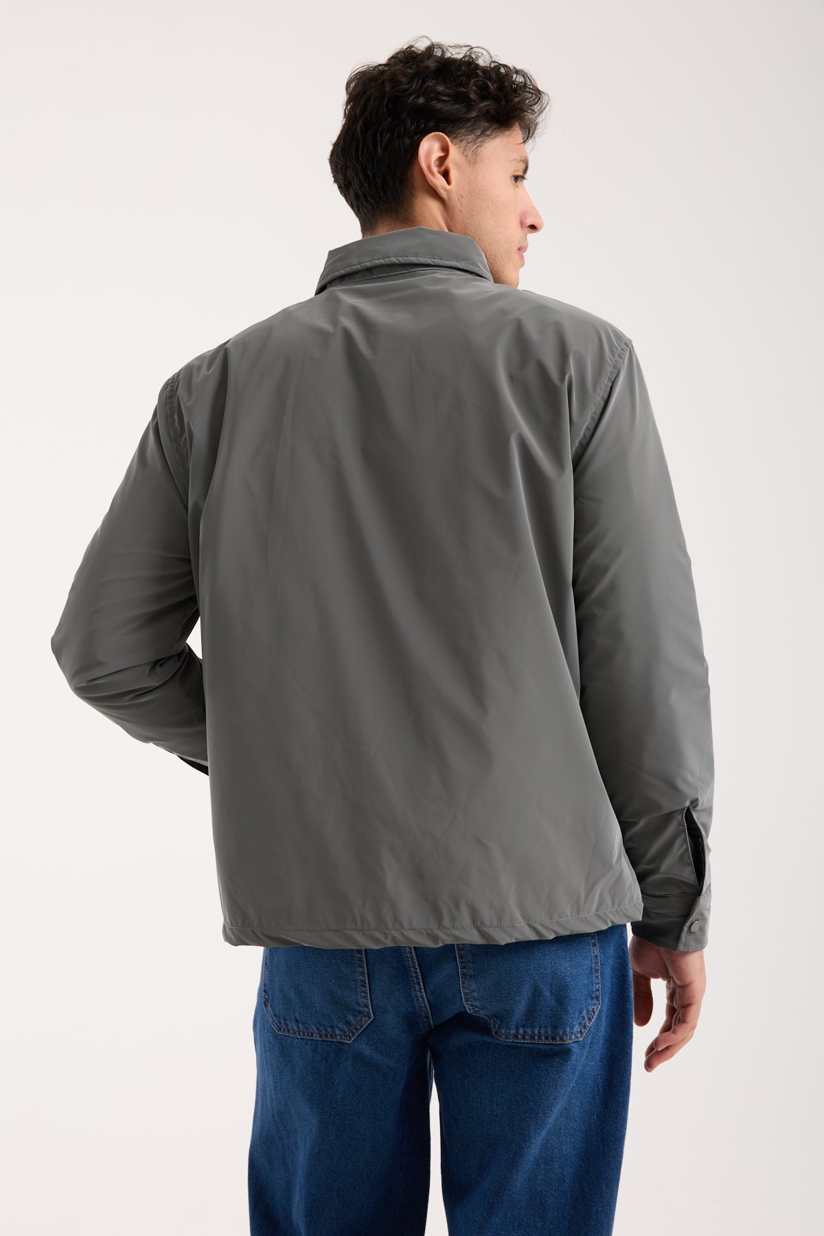 X-2020 Quilted Lined Zip Jacket – Grey