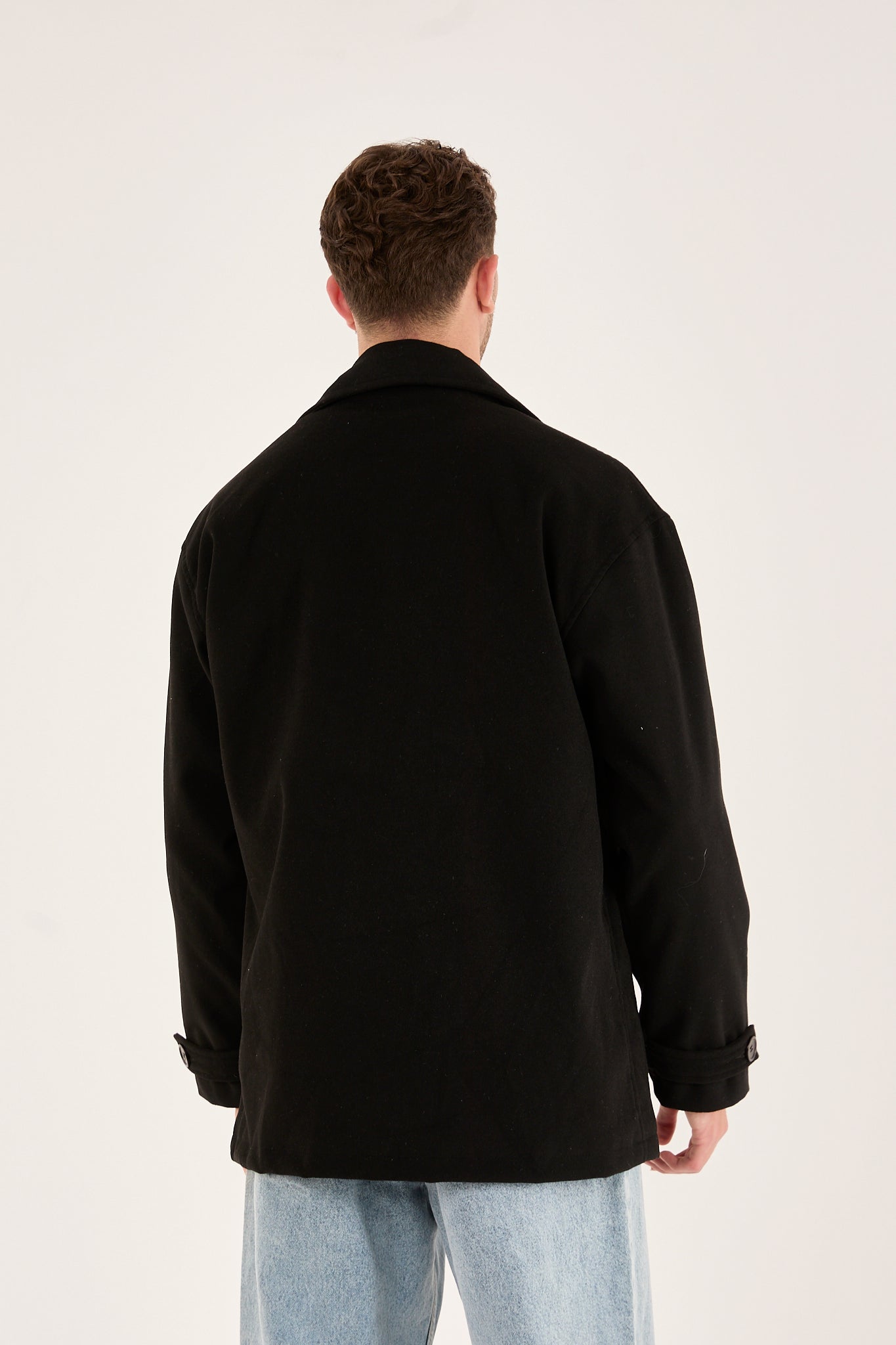 X-2027 Men’s Premium Black Overshirt Coat