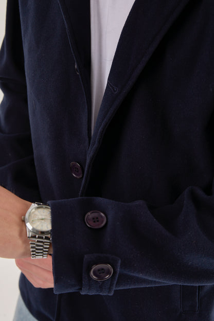 X-2027 Men’s Premium Navy Overshirt Coat