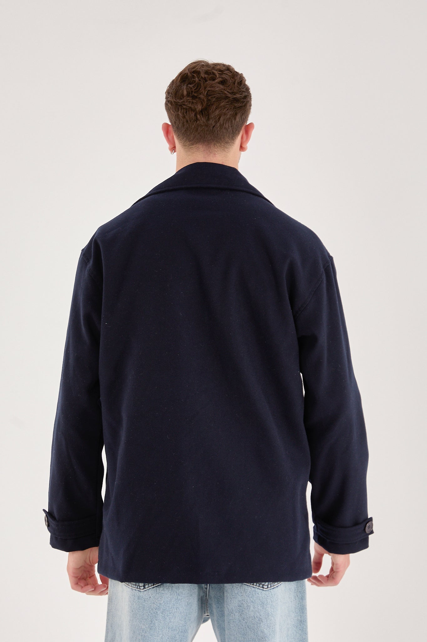 X-2027 Men’s Premium Navy Overshirt Coat