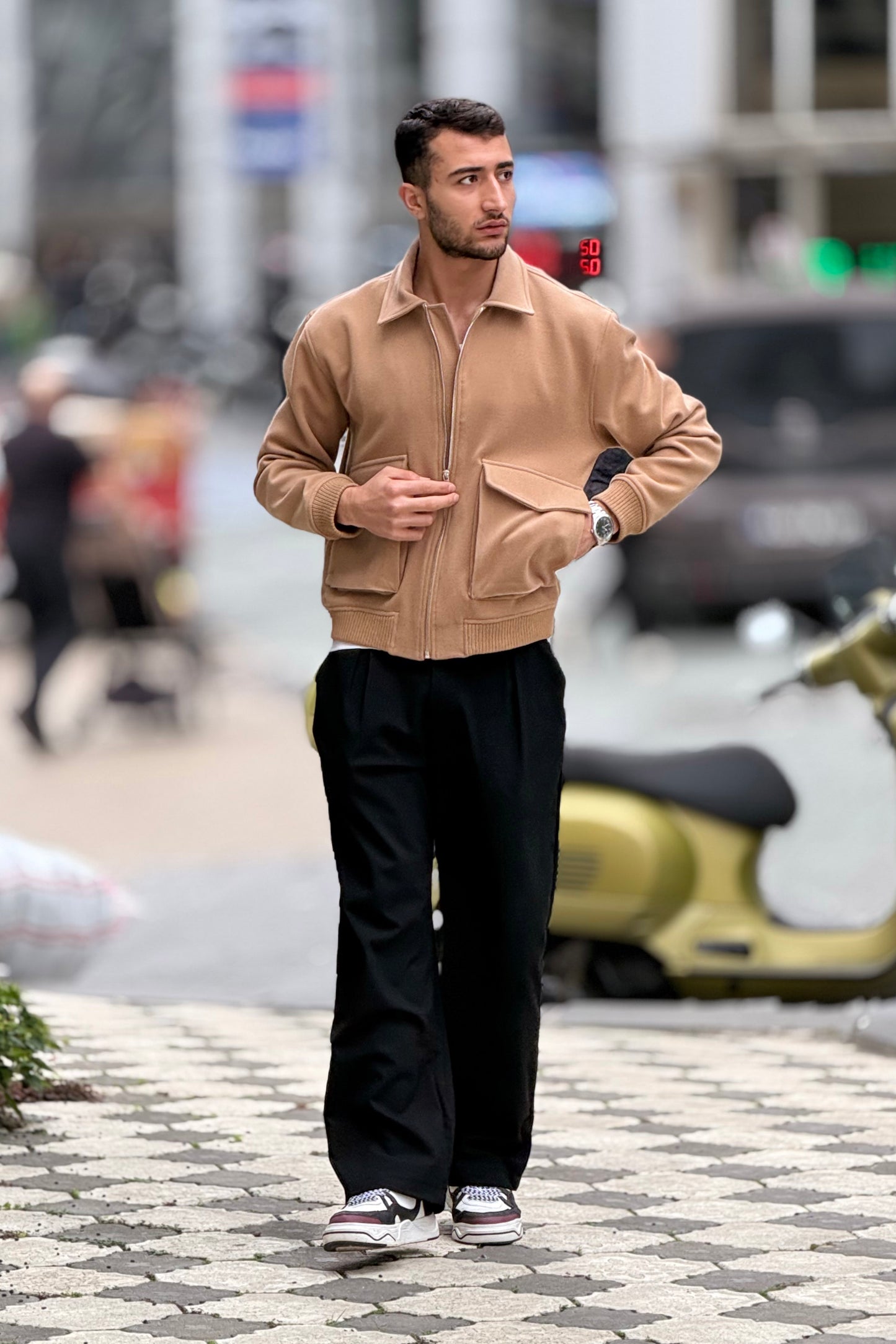 X-2025 Men’s Premium Taba Utility Pocket Kaşe Jacket