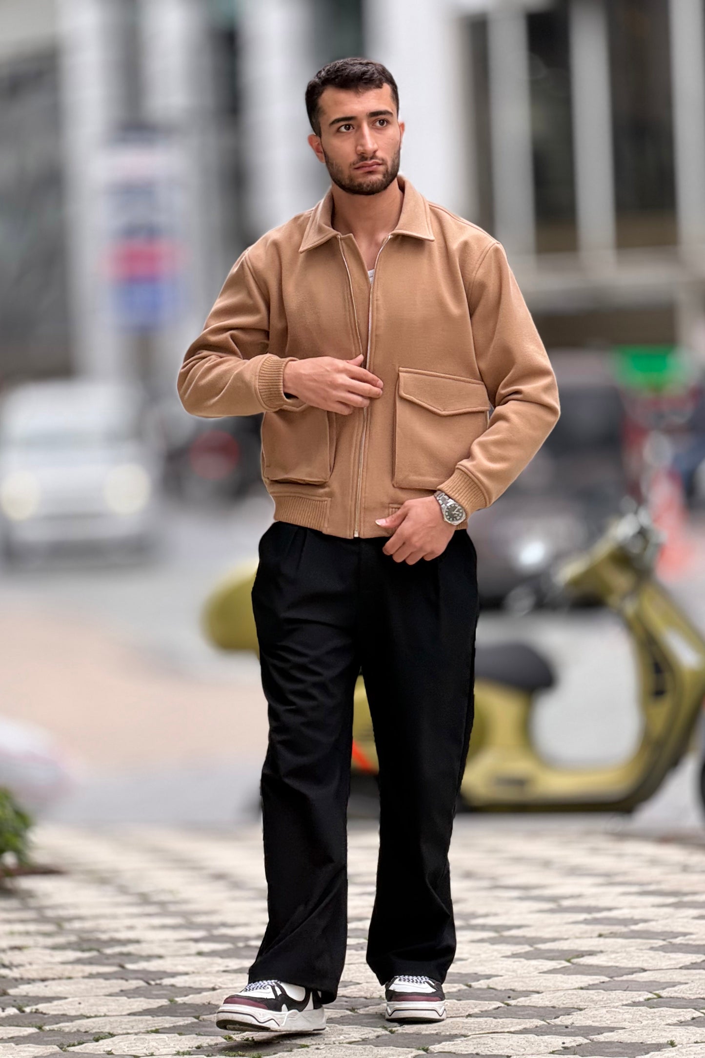 X-2025 Men’s Premium Taba Utility Pocket Kaşe Jacket