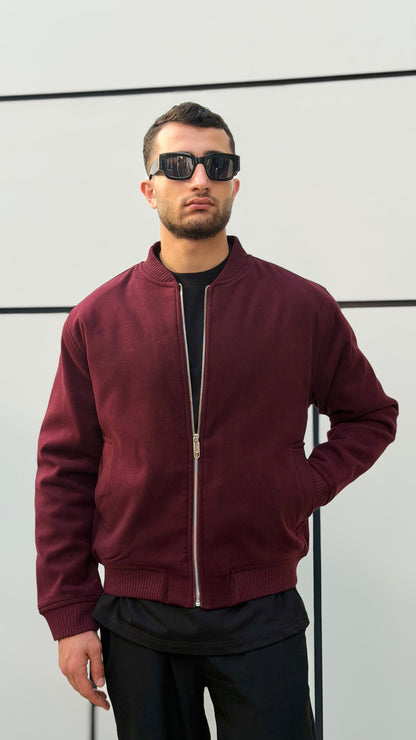 X-2034 Men’s Suede Bomber Jacket – Lined, Full Zipper, Premium Street Style