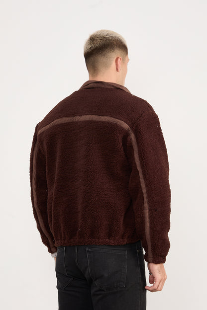 X-2042 Men’s Sherpa Fleece Jacket – Brown