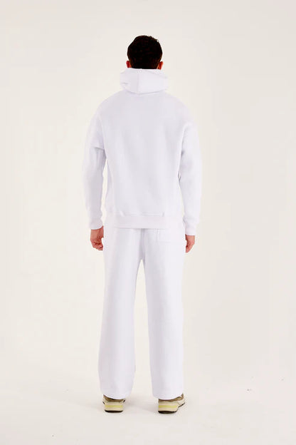 X-4008-1001 Men’s Hooded Tracksuit Set – White
