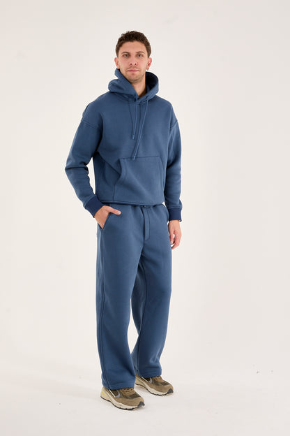 X-4008-1001 Men’s Hooded Tracksuit Set – Blue