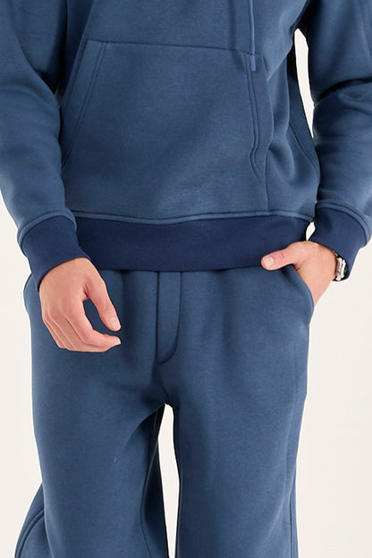 X-4008-1001 Men’s Hooded Tracksuit Set – Blue