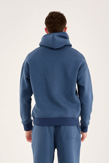 X-4008-1001 Men’s Hooded Tracksuit Set – Blue