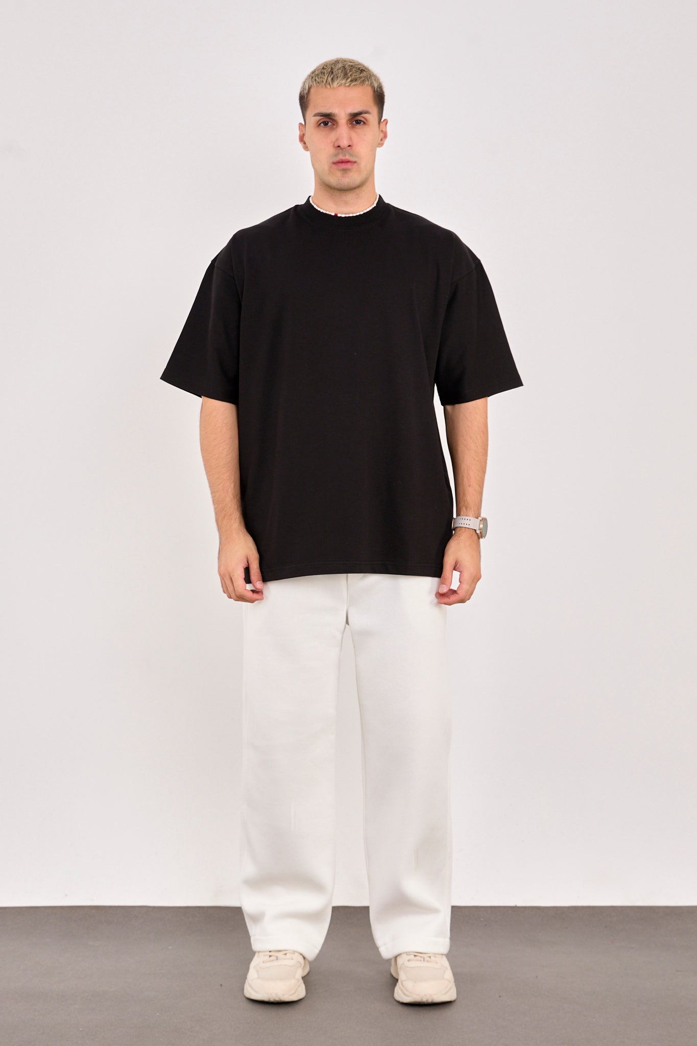 X-4009 Unisex 100% Cotton Oversized T-Shirt – Black