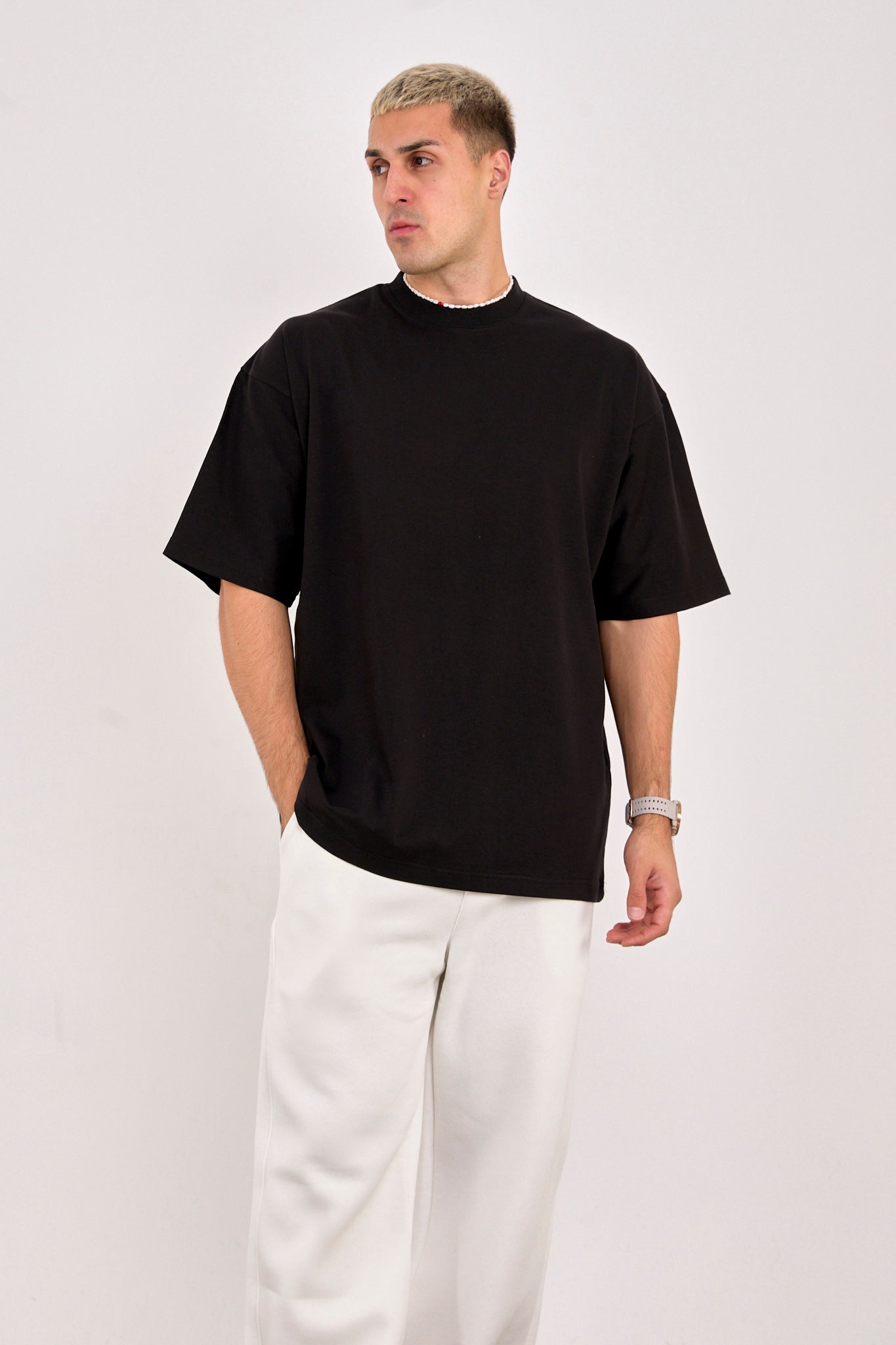 X-4009 Unisex 100% Cotton Oversized T-Shirt – Black