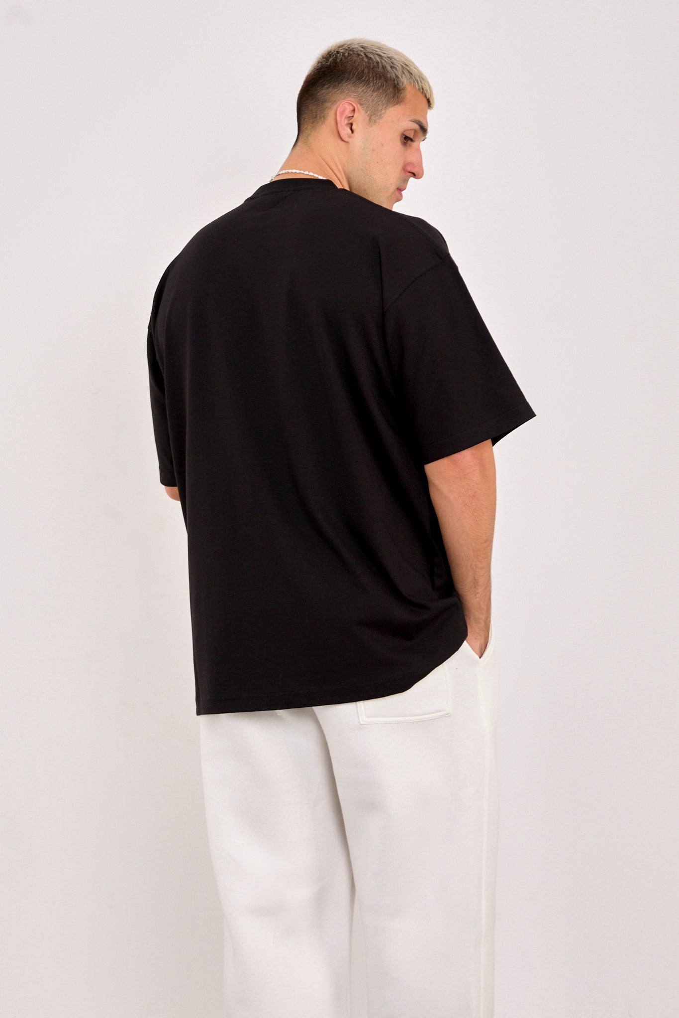 X-4009 Unisex 100% Cotton Oversized T-Shirt – Black