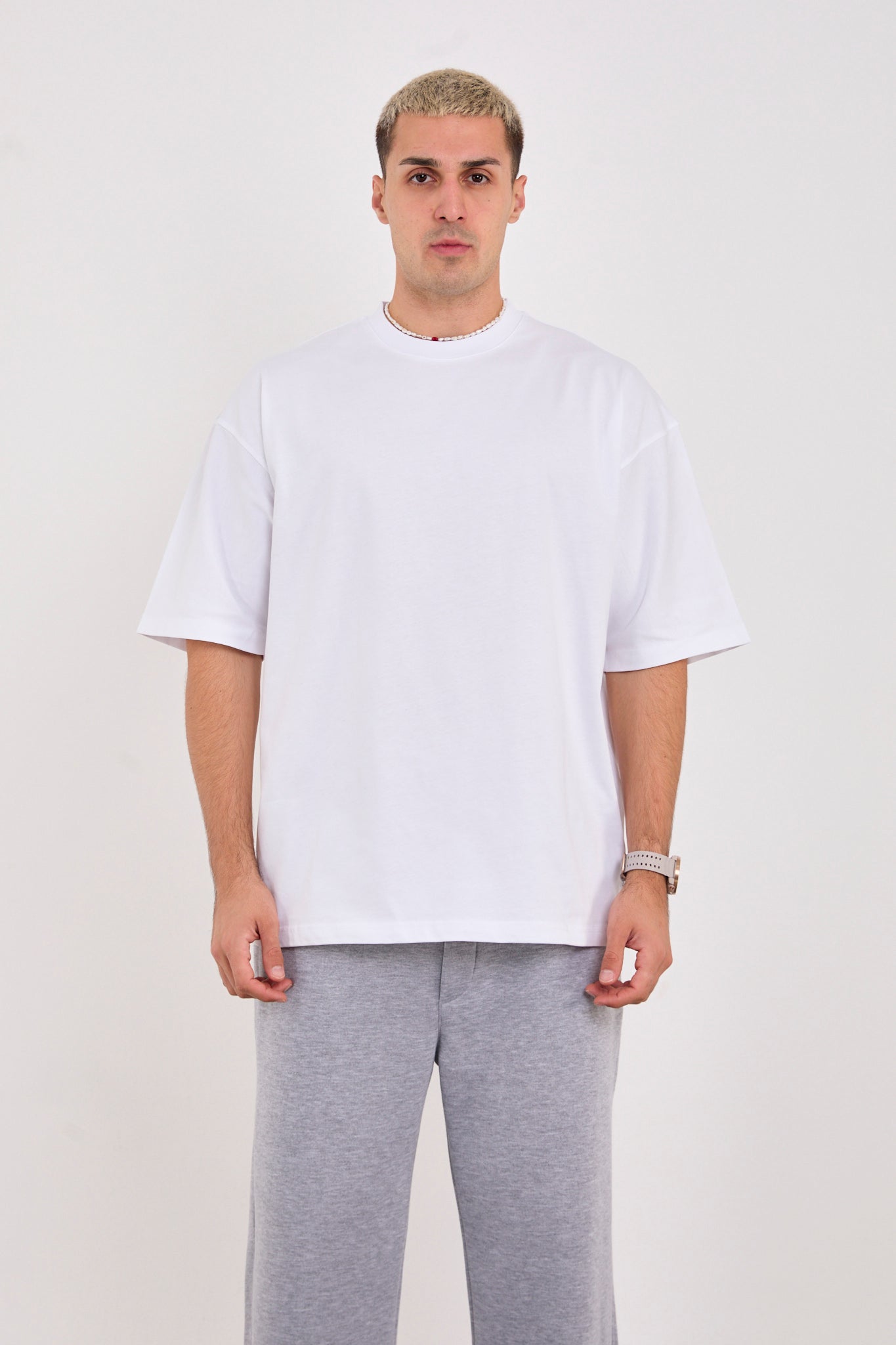 X-4009 Unisex 100% Cotton Oversized T-Shirt – White