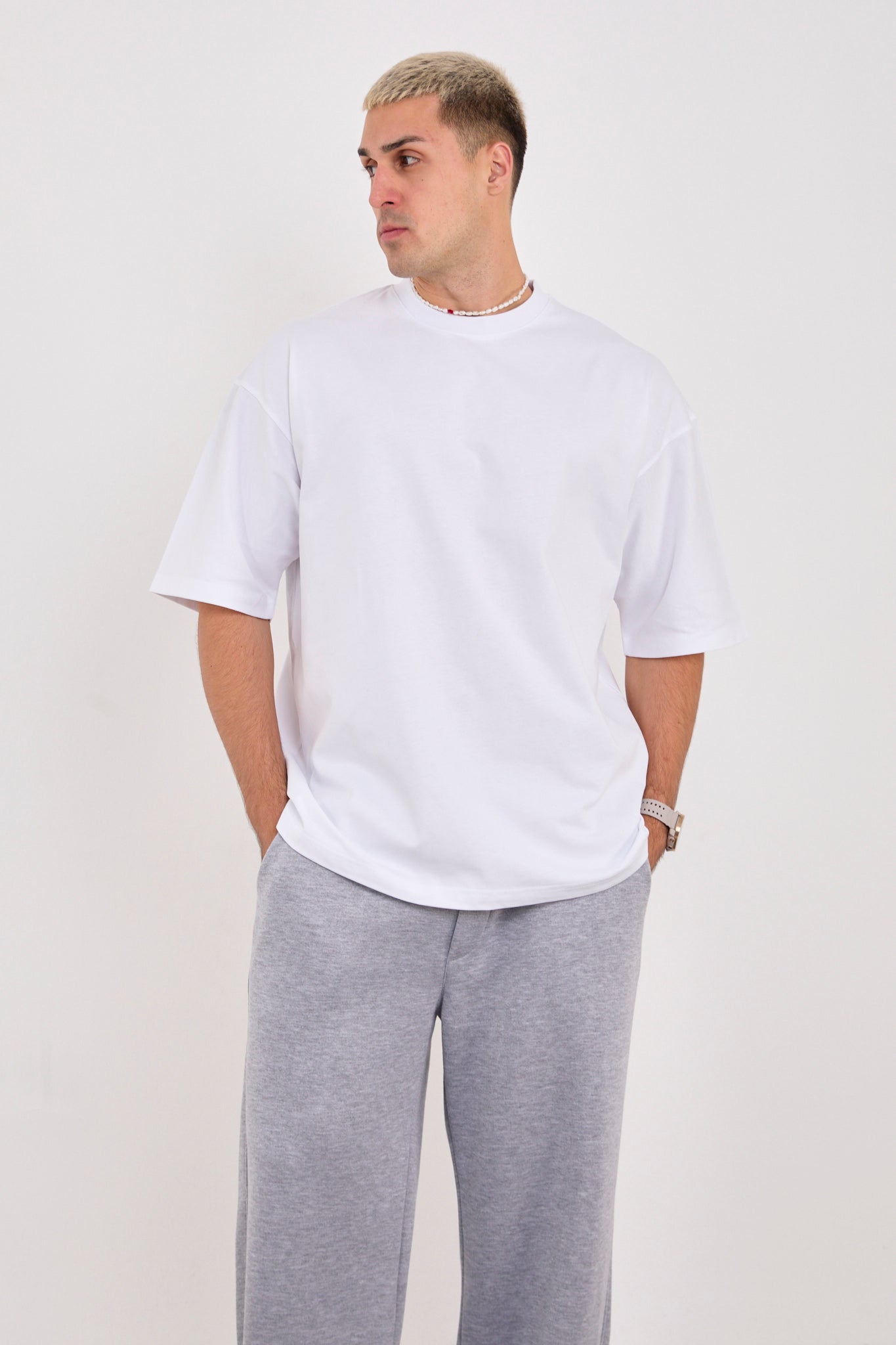 X-4009 Unisex 100% Cotton Oversized T-Shirt – White