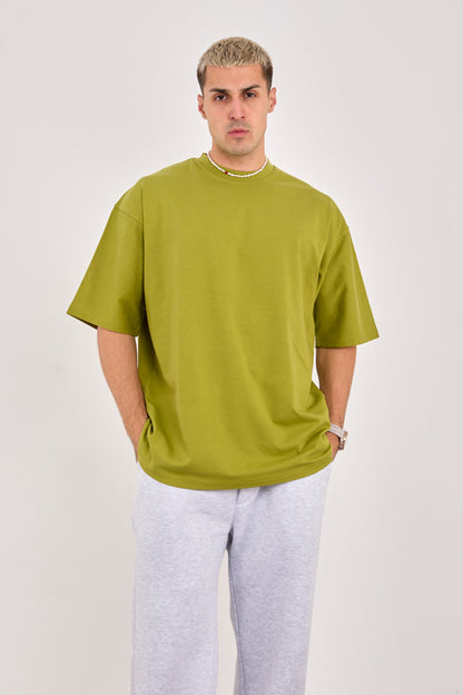 X-4009 Unisex Oversized 100% Cotton T-Shirt – Olive Green
