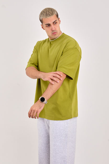 X-4009 Unisex Oversized 100% Cotton T-Shirt – Olive Green