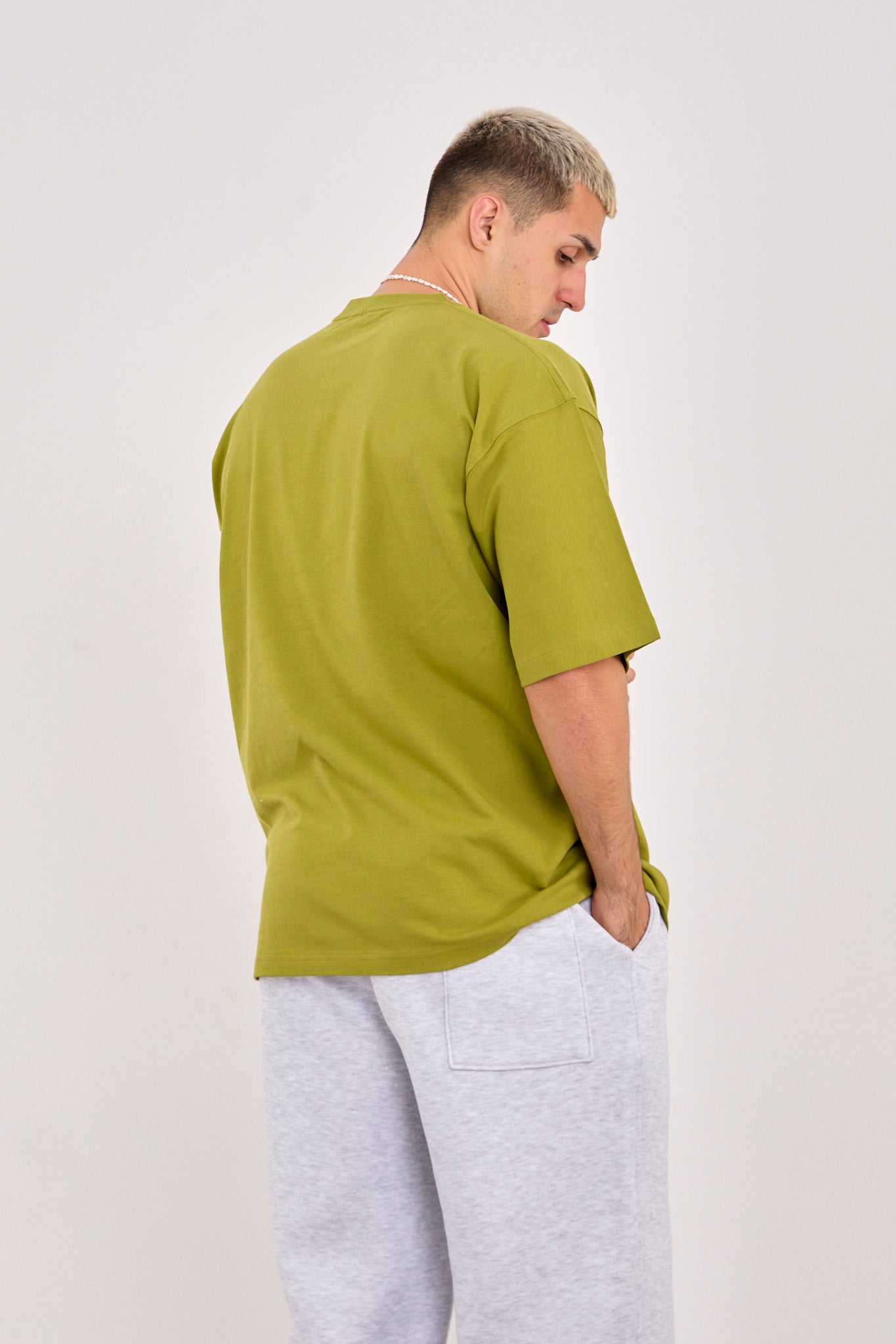 X-4009 Unisex Oversized 100% Cotton T-Shirt – Olive Green