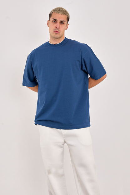 X-4009 Unisex Oversized 100% Cotton T-Shirt – Navy Blue