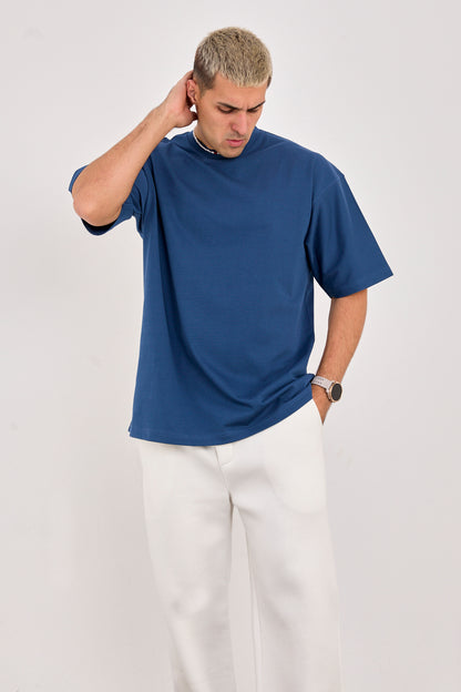 X-4009 Unisex Oversized 100% Cotton T-Shirt – Navy Blue