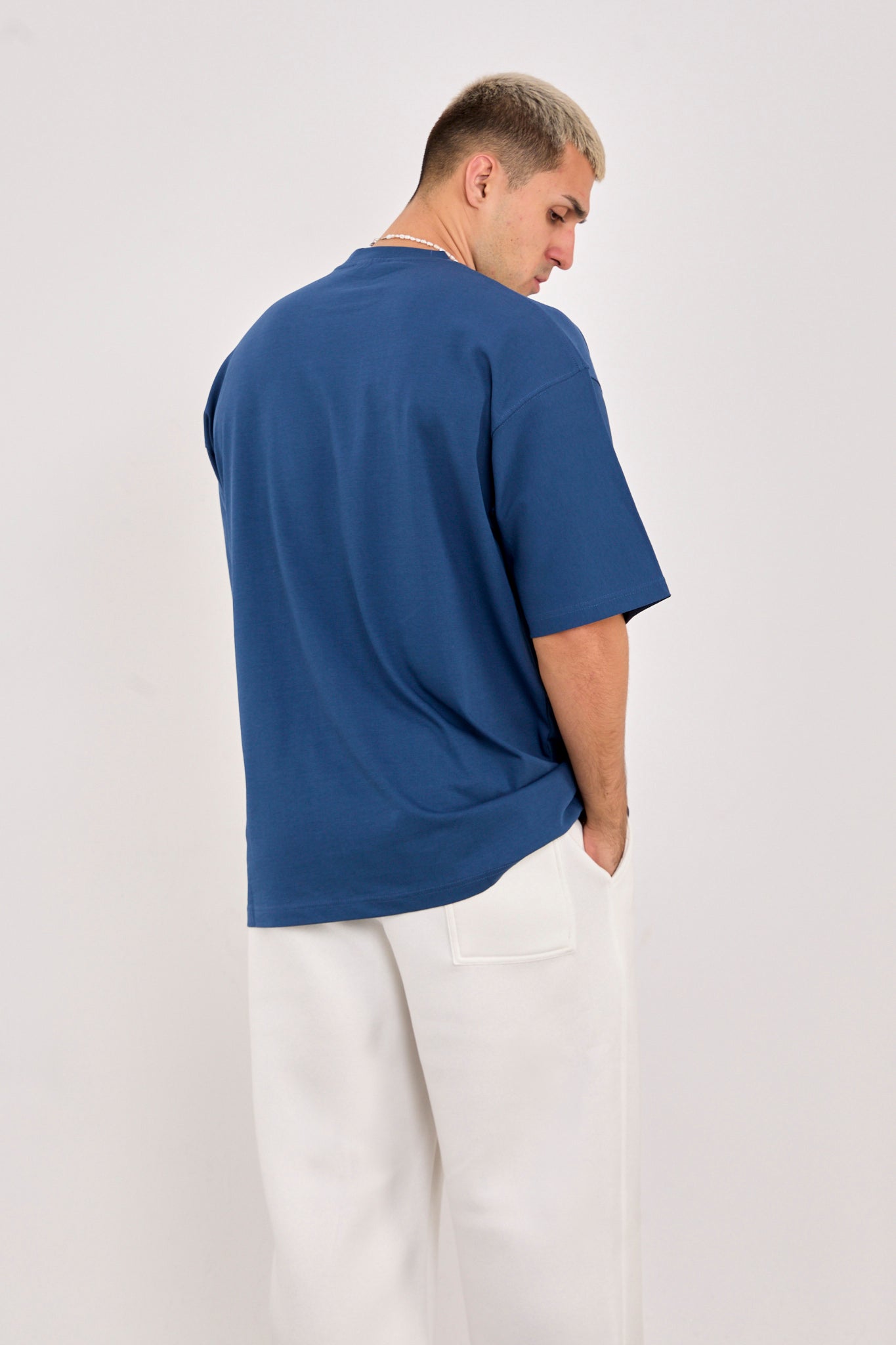 X-4009 Unisex Oversized 100% Cotton T-Shirt – Navy Blue