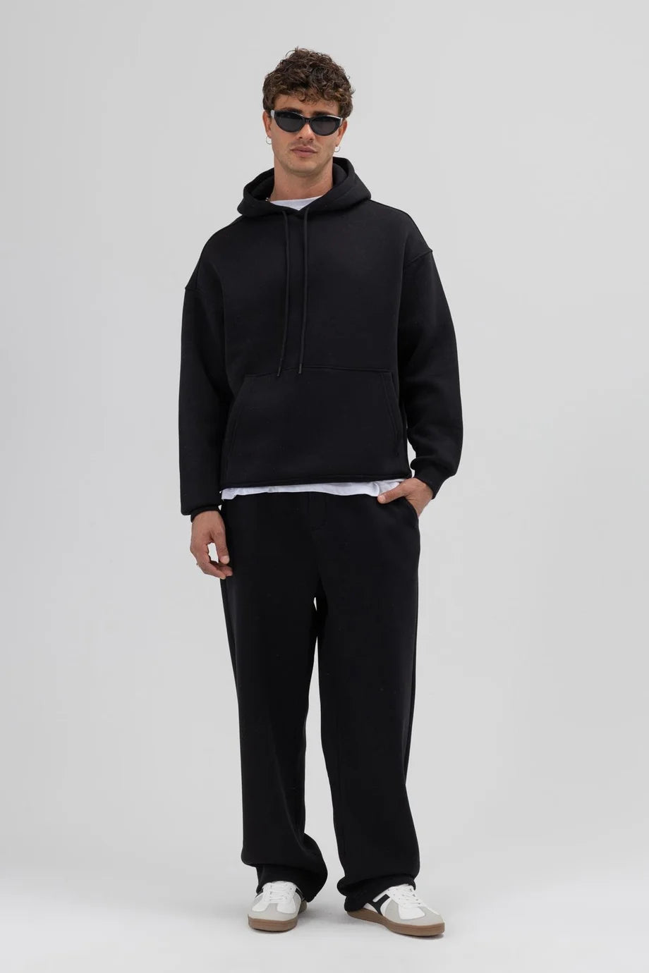 X-1001  Unisex Wide-Leg Sweatpants – Black