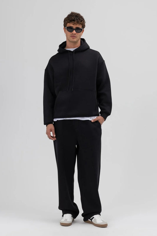 X-1001  Unisex Wide-Leg Sweatpants – Black