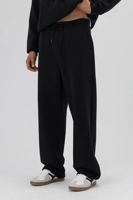 X-1001  Unisex Wide-Leg Sweatpants – Black