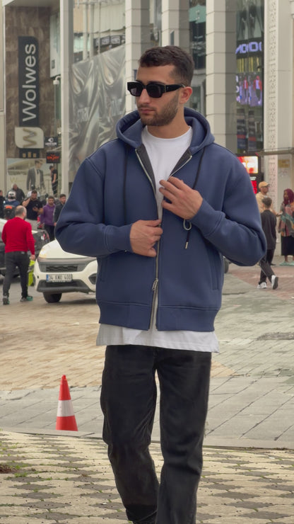 X-4004 Unisex Premium Heavyweight Zip-Up Hoodie – Olive Green