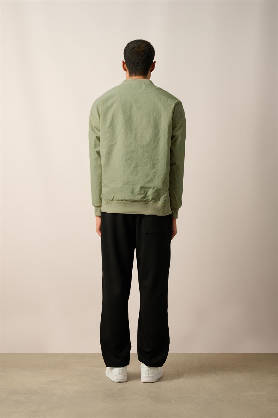 R-2390 Men’s Ribbed Hem and Cuff Lined Sweatshirt – Green