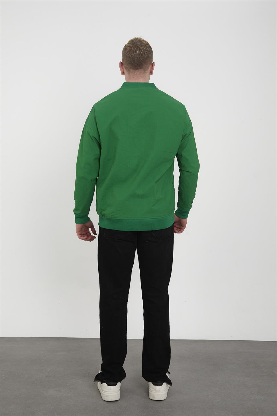 R-2390 Men’s Ribbed Hem and Cuff Lined Sweatshirt – Benetton Green