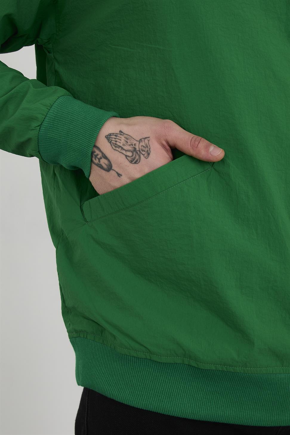 R-2390 Men’s Ribbed Hem and Cuff Lined Sweatshirt – Benetton Green