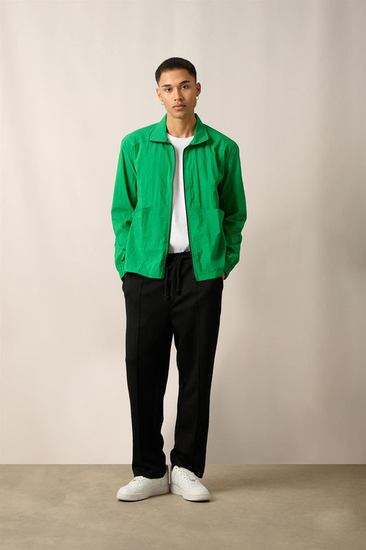 R-2446 Men’s Elastic Cuff Pocket Detail Parachute Windbreaker – Benetton Green