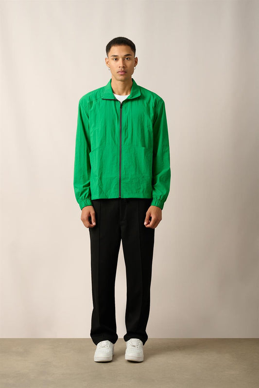 R-2446 Men’s Elastic Cuff Pocket Detail Parachute Windbreaker – Benetton Green