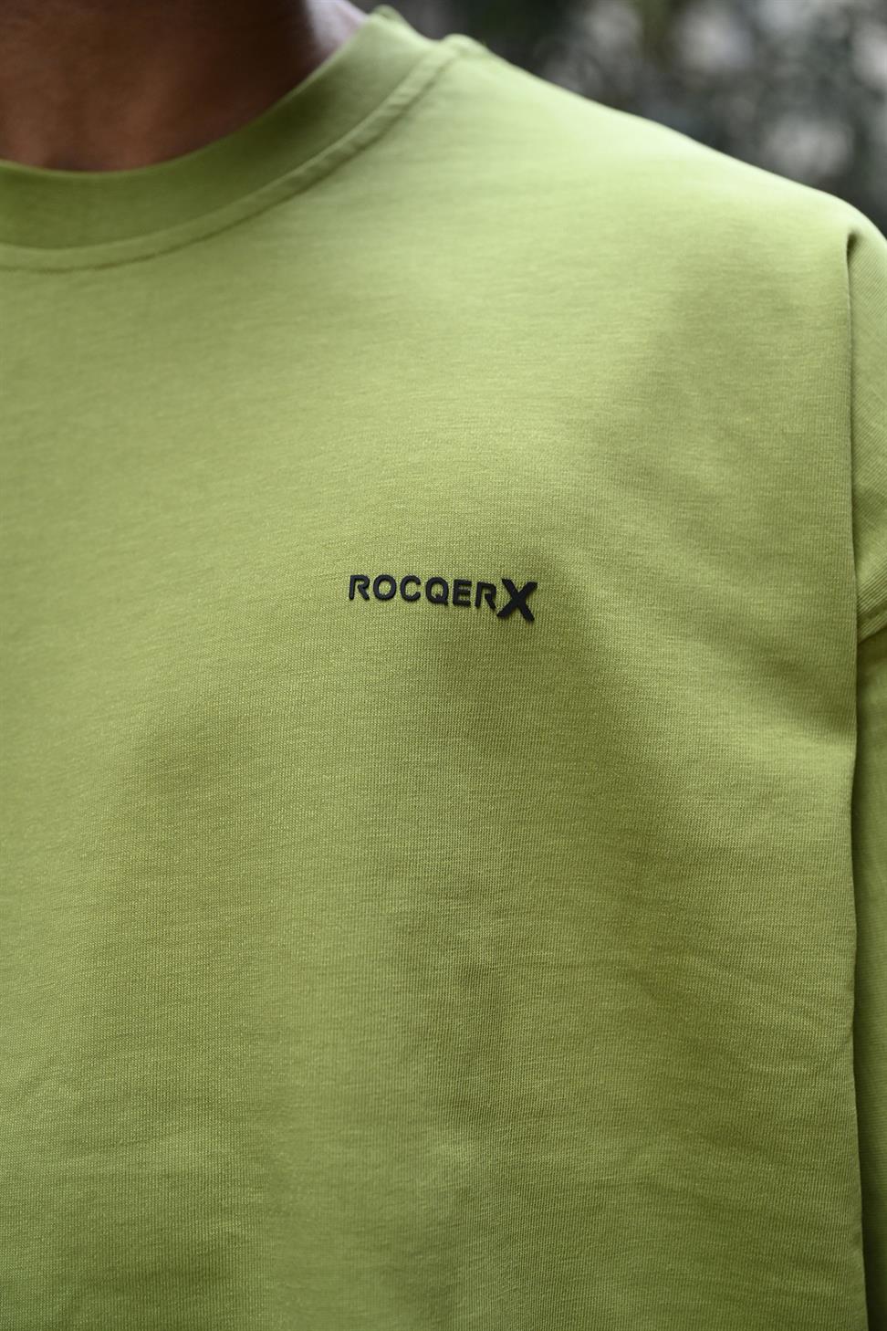 R-5775 Men’s Basic T-Shirt with Rocqerx Print – Green