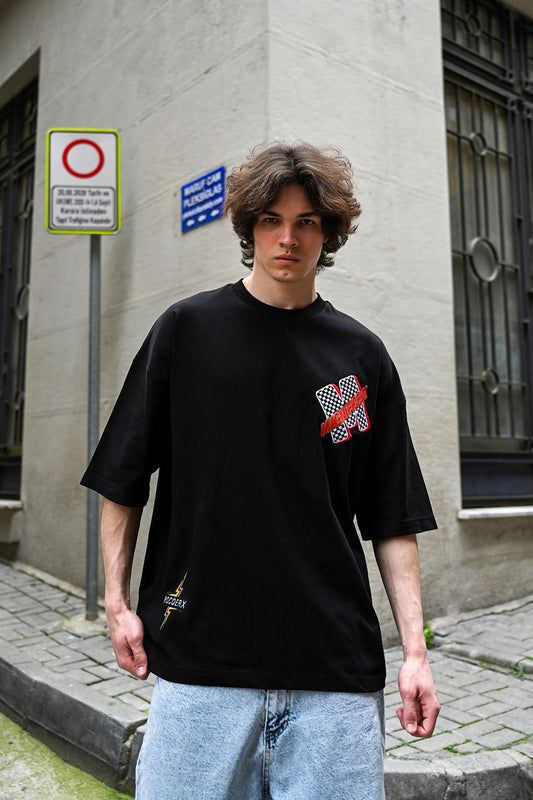 R-5779 Men’s Supima T-Shirt with Rocqerx Embroidery – Black