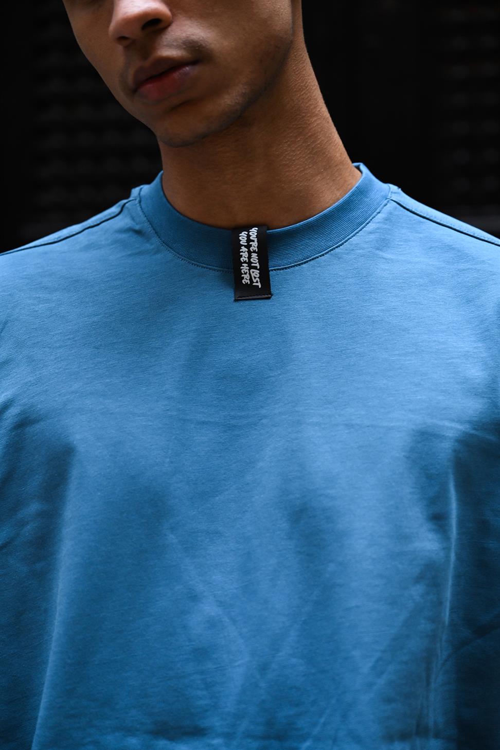 R-5784 Bisiklet Yaka Oversize Süprem Tişört