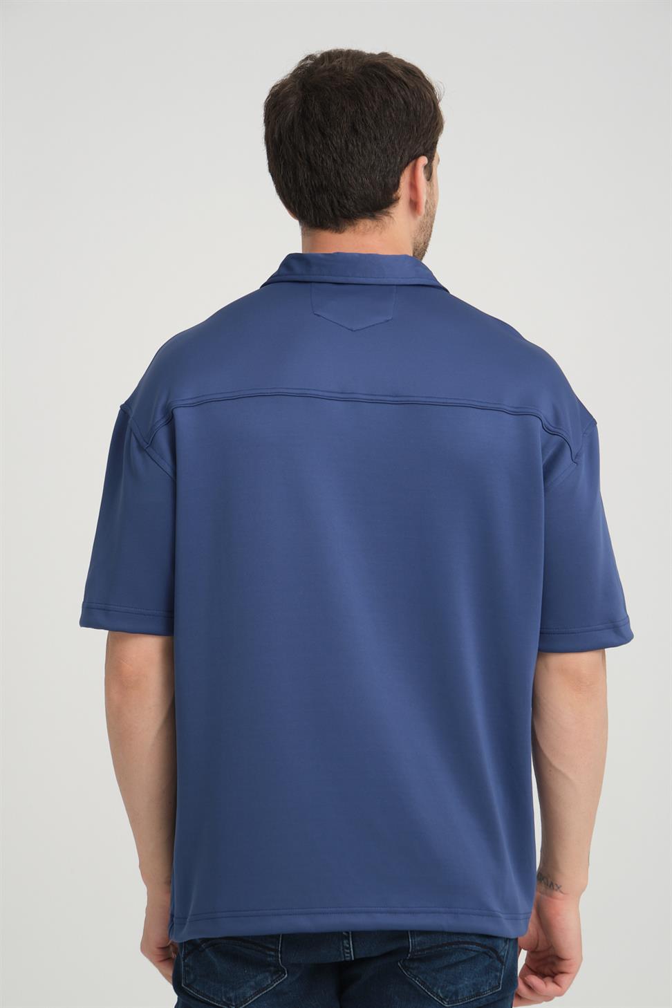 R-5812 Half-Placket Zipper Detail Diver T-Shirt