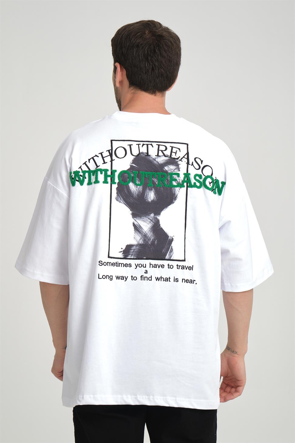 R-5817 Back Patch Embroidered Supima T-Shirt