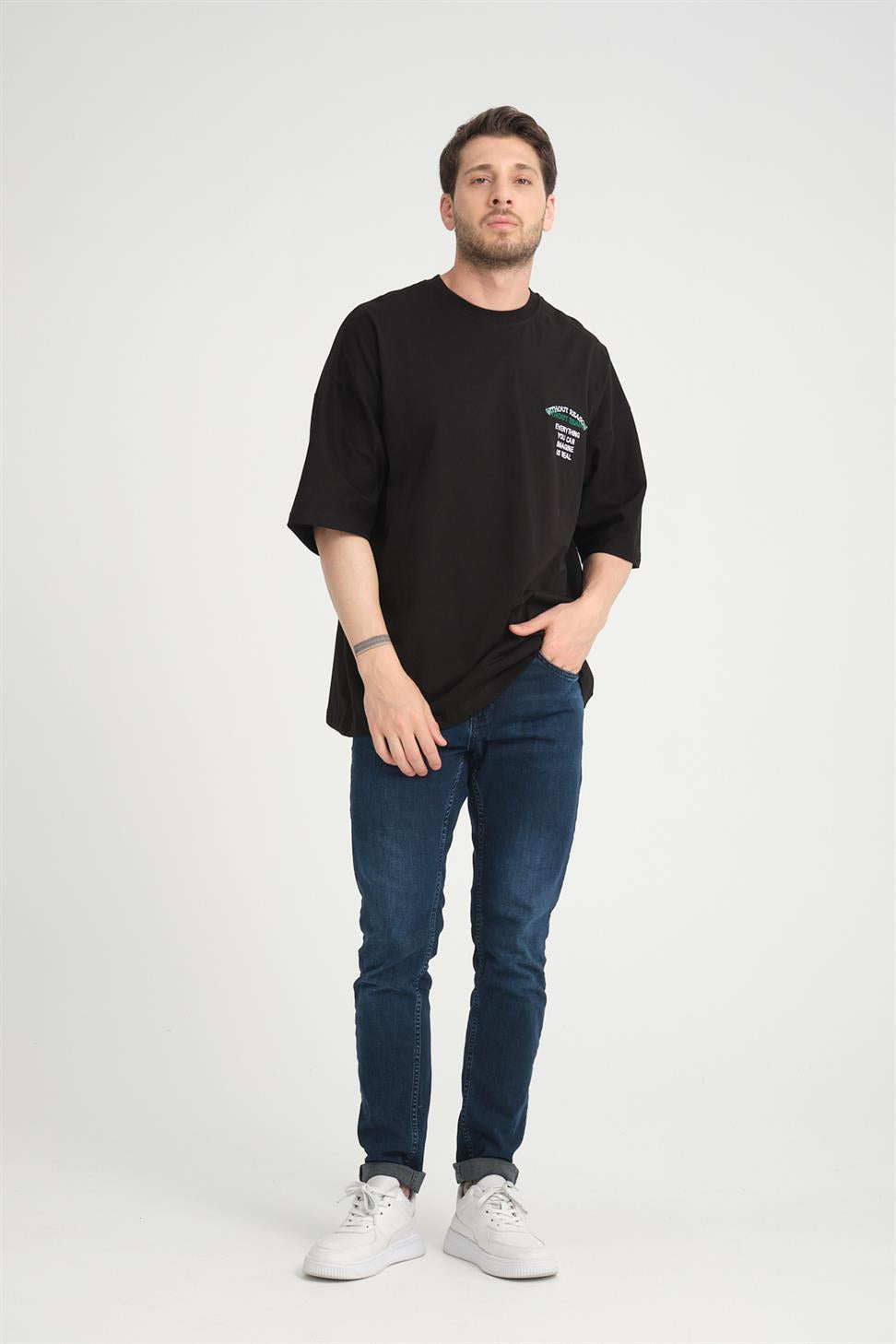 R-5817 ArBack Patch Embroidered Supima T-Shirt