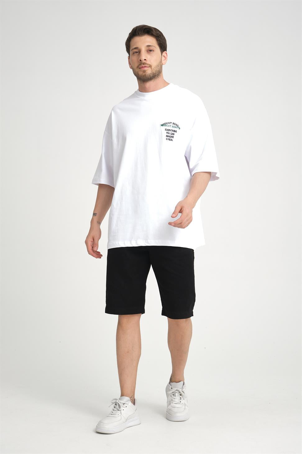 R-5817 Back Patch Embroidered Supima T-Shirt