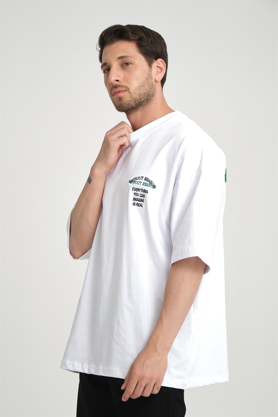 R-5817 Back Patch Embroidered Supima T-Shirt