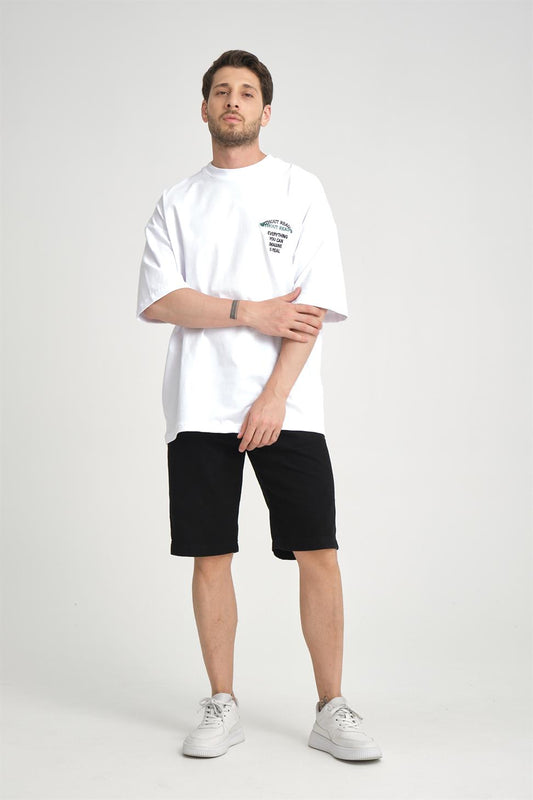 R-5817 Back Patch Embroidered Supima T-Shirt